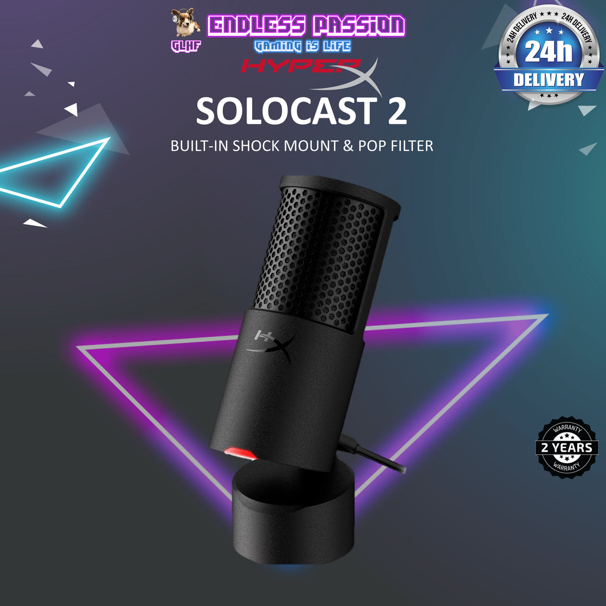 HyperX SoloCast 2 – USB Microphone
