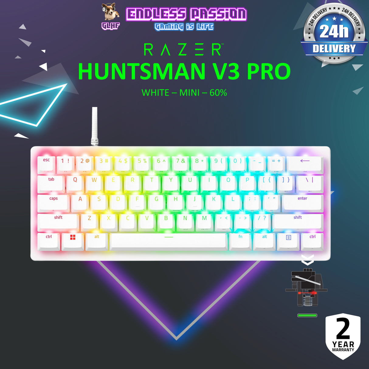Razer Huntsman V3 Pro Esports Wired Gaming Keyboard