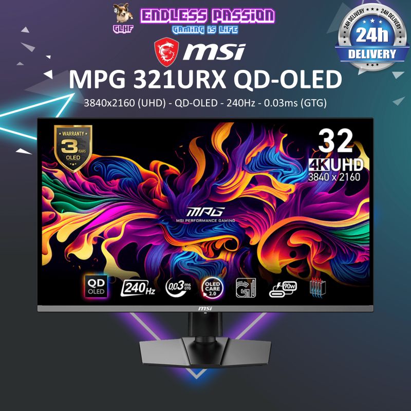 MSI MPG 321URX 32 Inch 4K QD-OLED Gaming Monitor