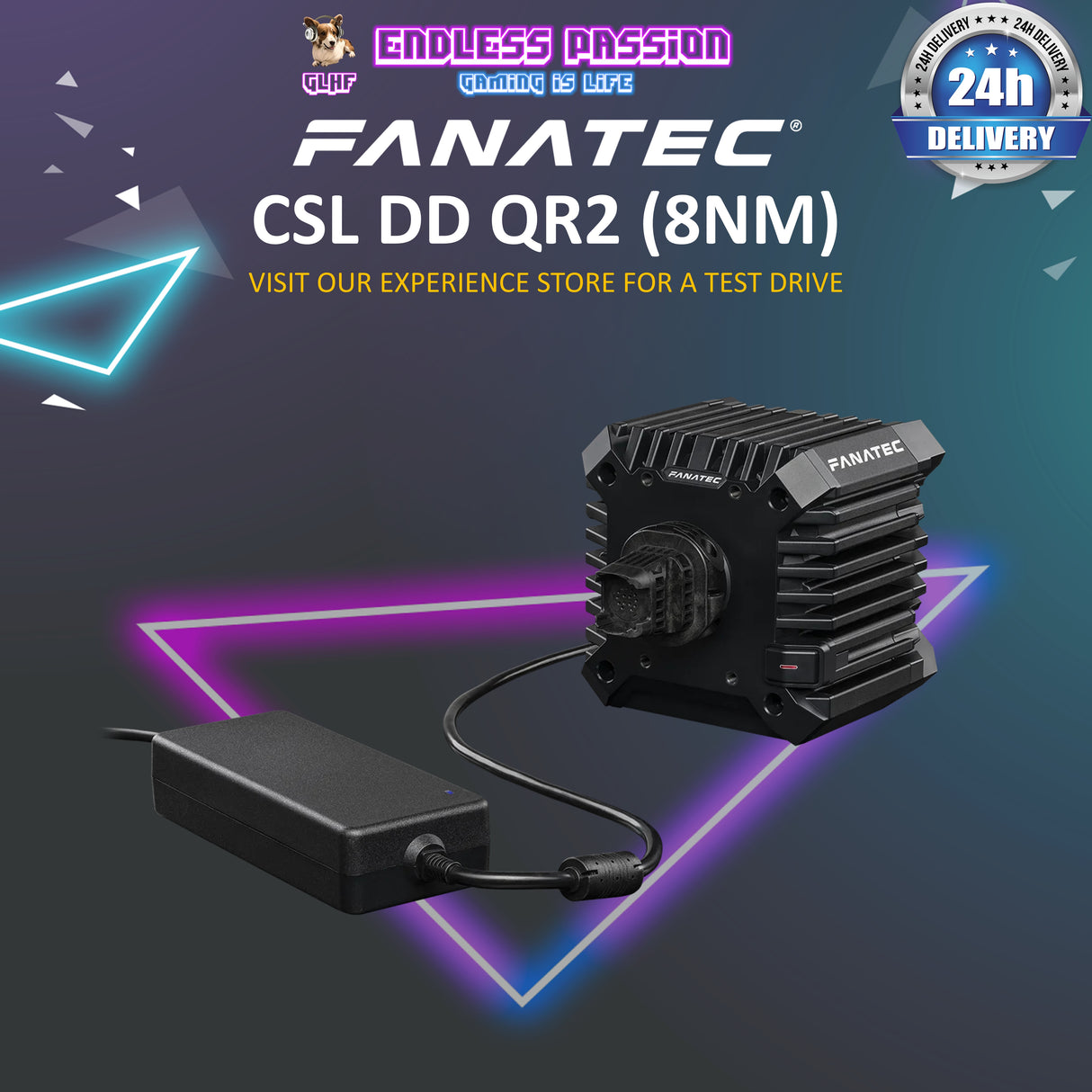 Fanatec CSL DD + BK180 + QR2 (8nm) - CSL_DD_QR2L_180_US