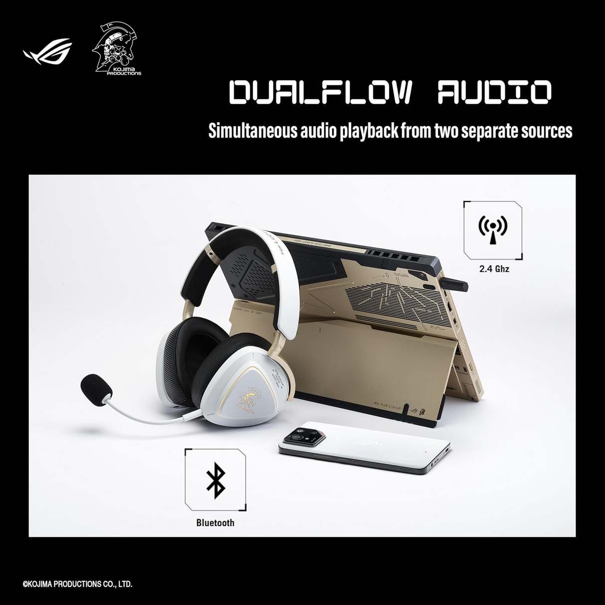 ASUS ROG Kojima Productions Edition DELTA II Tri-Mode Wireless SpeedNova Gaming Headset