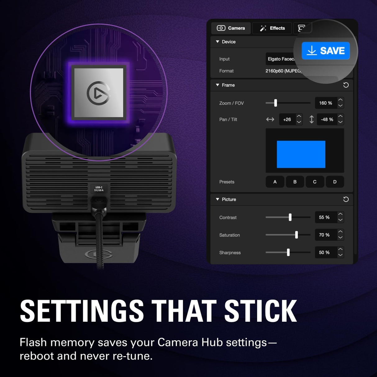 Elgato Facecam 4K - Ultra HD at 60FPS