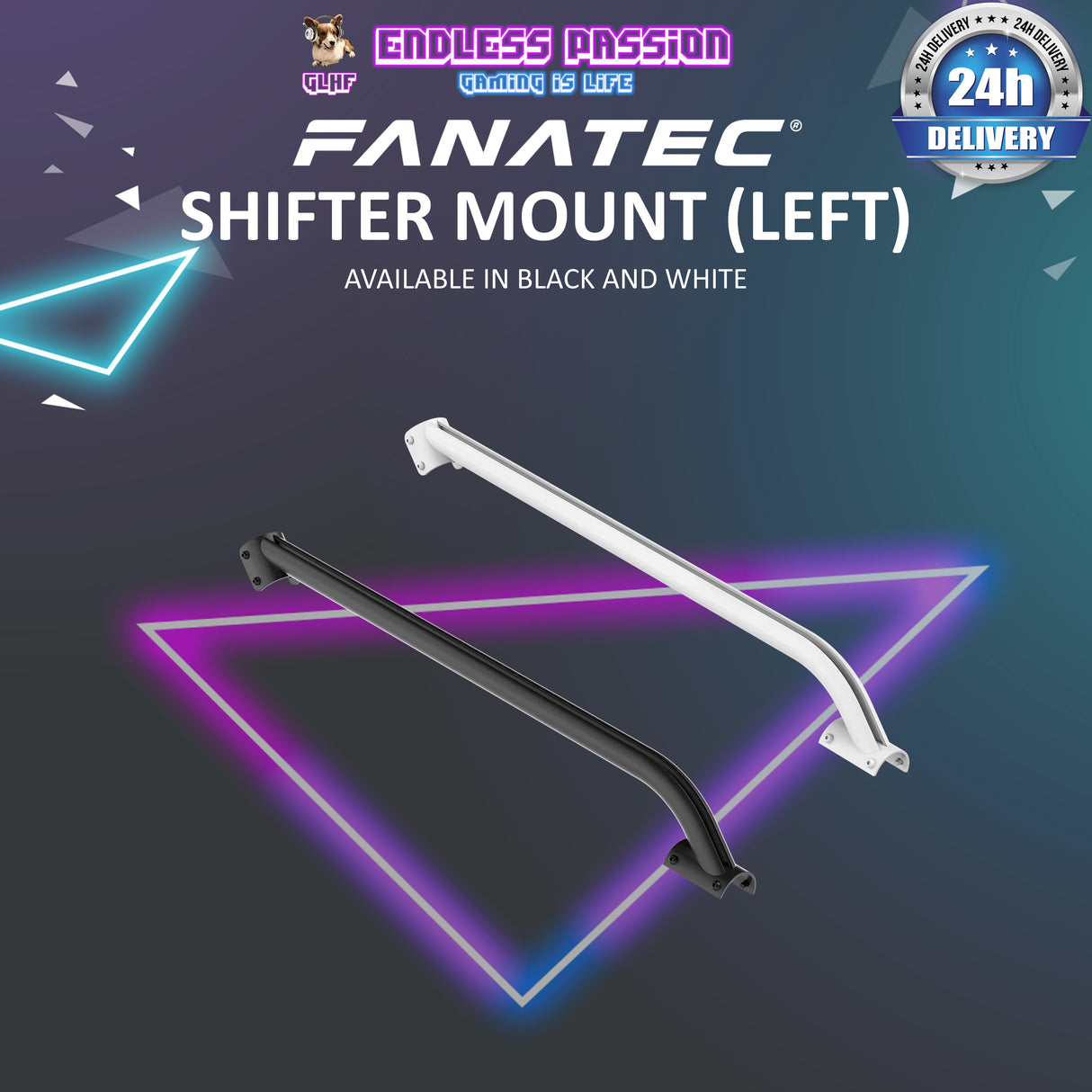 Fanatec ClubSport GT Cockpit Shifter Mount - Left Side - Available in Black & White