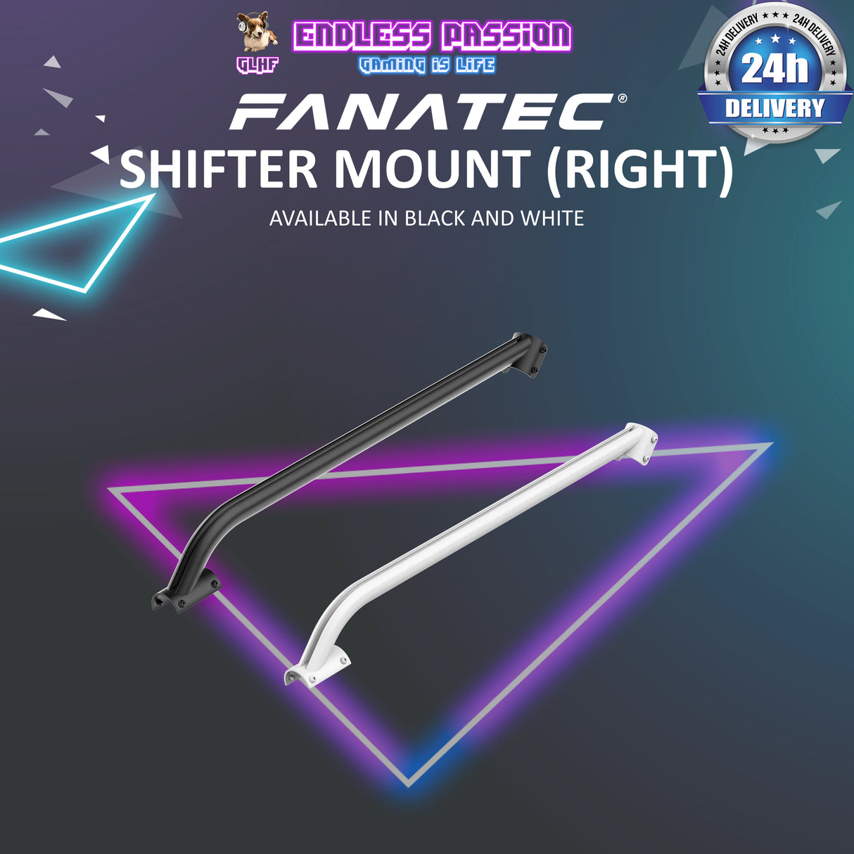 Fanatec ClubSport GT Cockpit Shifter Mount - Right Side - Available in Black & White