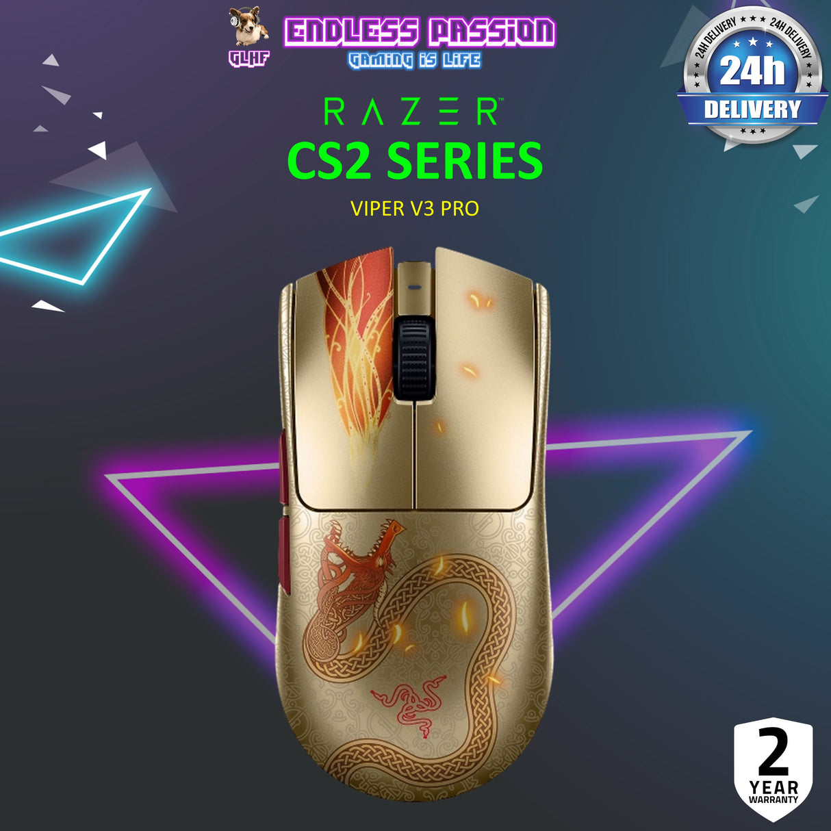 Razer Viper V3 Pro - Wireless Esports Gaming Mouse - Counter-Strike 2 Edition - FRML Packaging