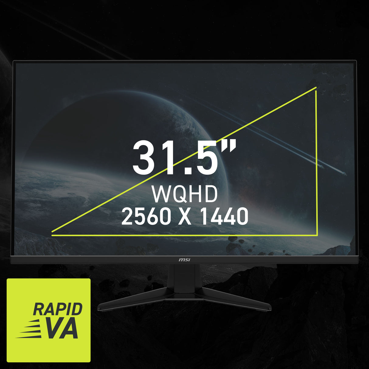 MSI MAG 325QF E18V 31.5" WQHD Rapid VA 180Hz Gaming Monitor