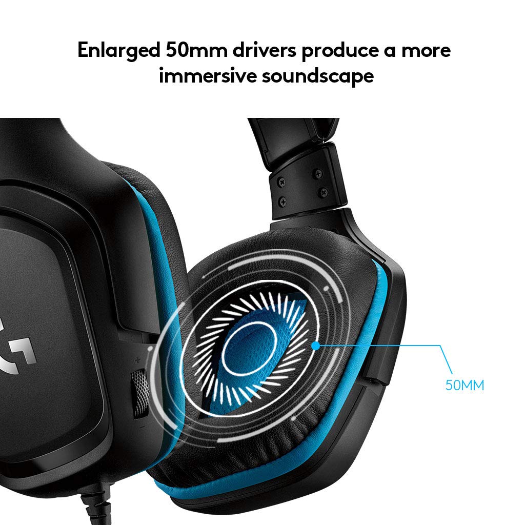 Logitech G431 7.1 Surround Sound Wired Gaming Headset