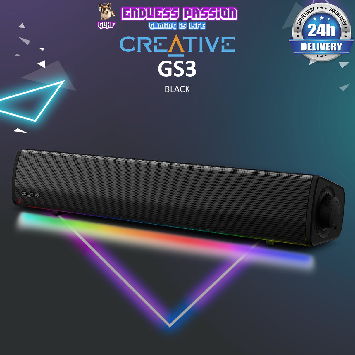 Creative Sound Blaster GS3 Compact RGB Gaming Soundbar