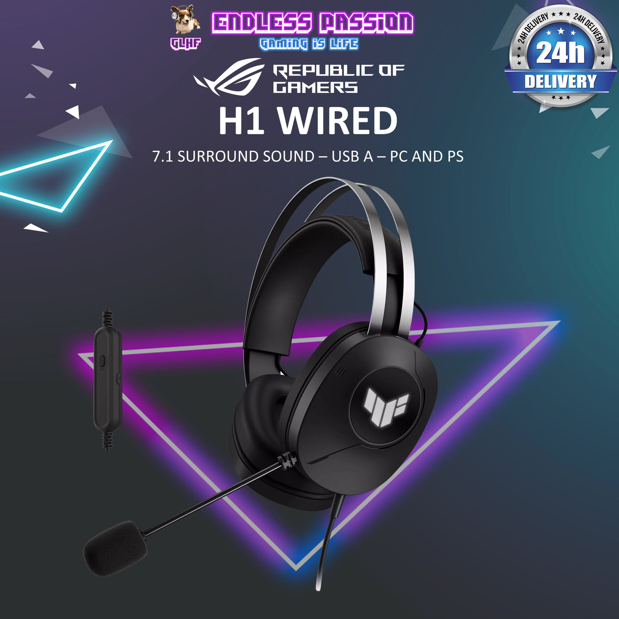 Asus TUF H1 Gen II 7.1 Surround Gaming Headset