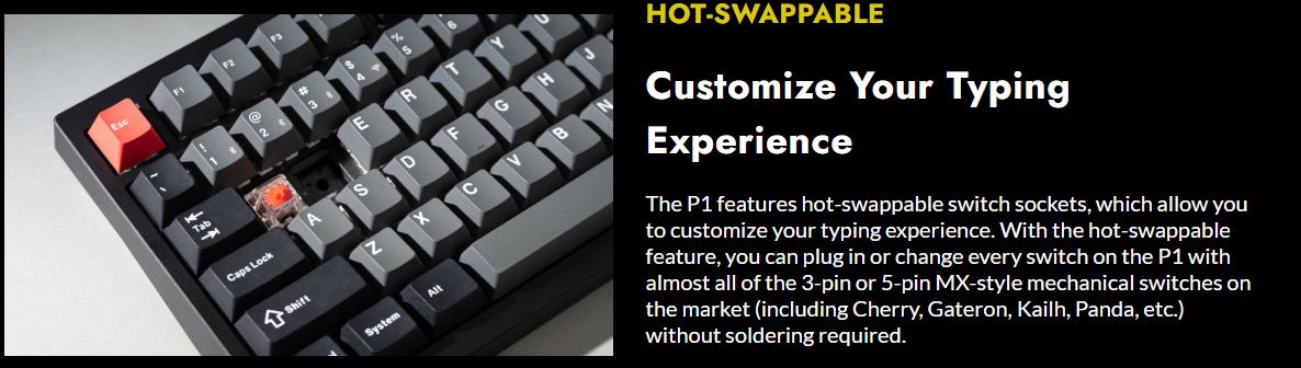 Lemokey P1 Pro Custom Gaming Keyboard - Navy Blue