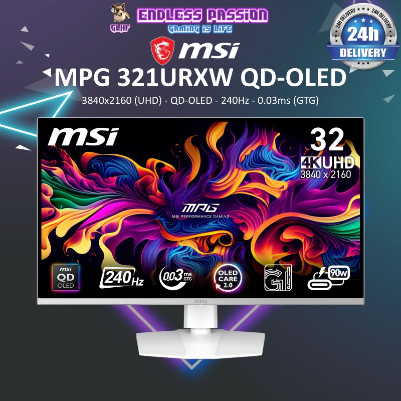 MSI MPG 321URX 32 Inch 4K QD-OLED Gaming Monitor