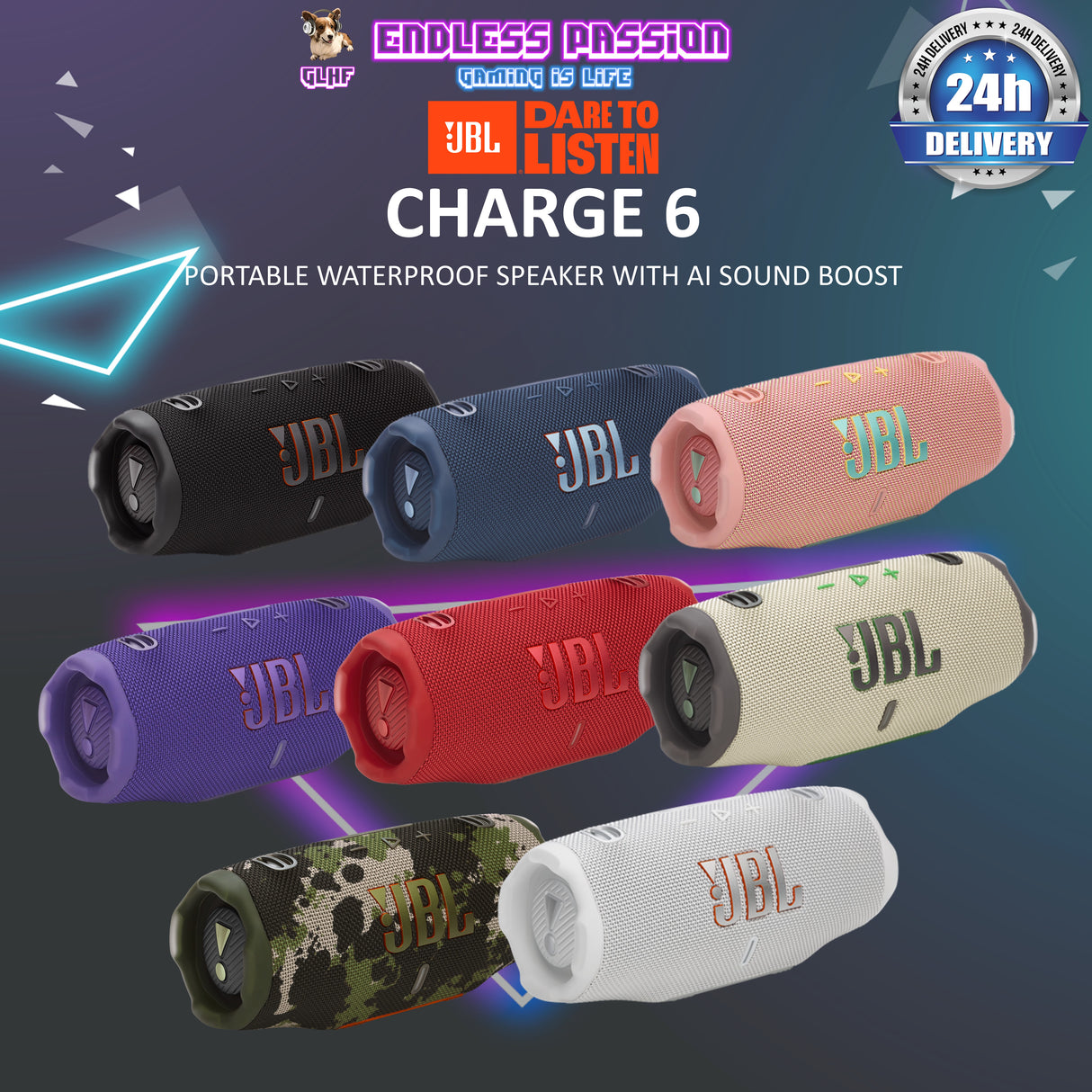 JBL Charge 6 - Portable Bluetooth Speaker