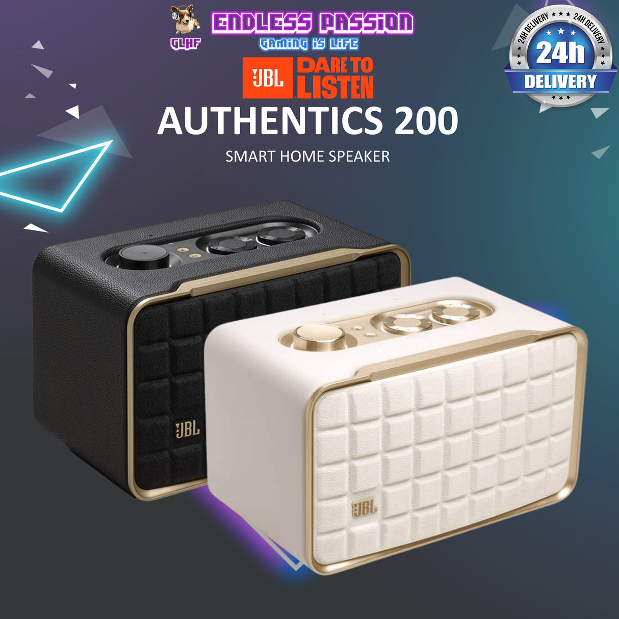 JBL Authentics 200 Retro Style Smart Home Speaker