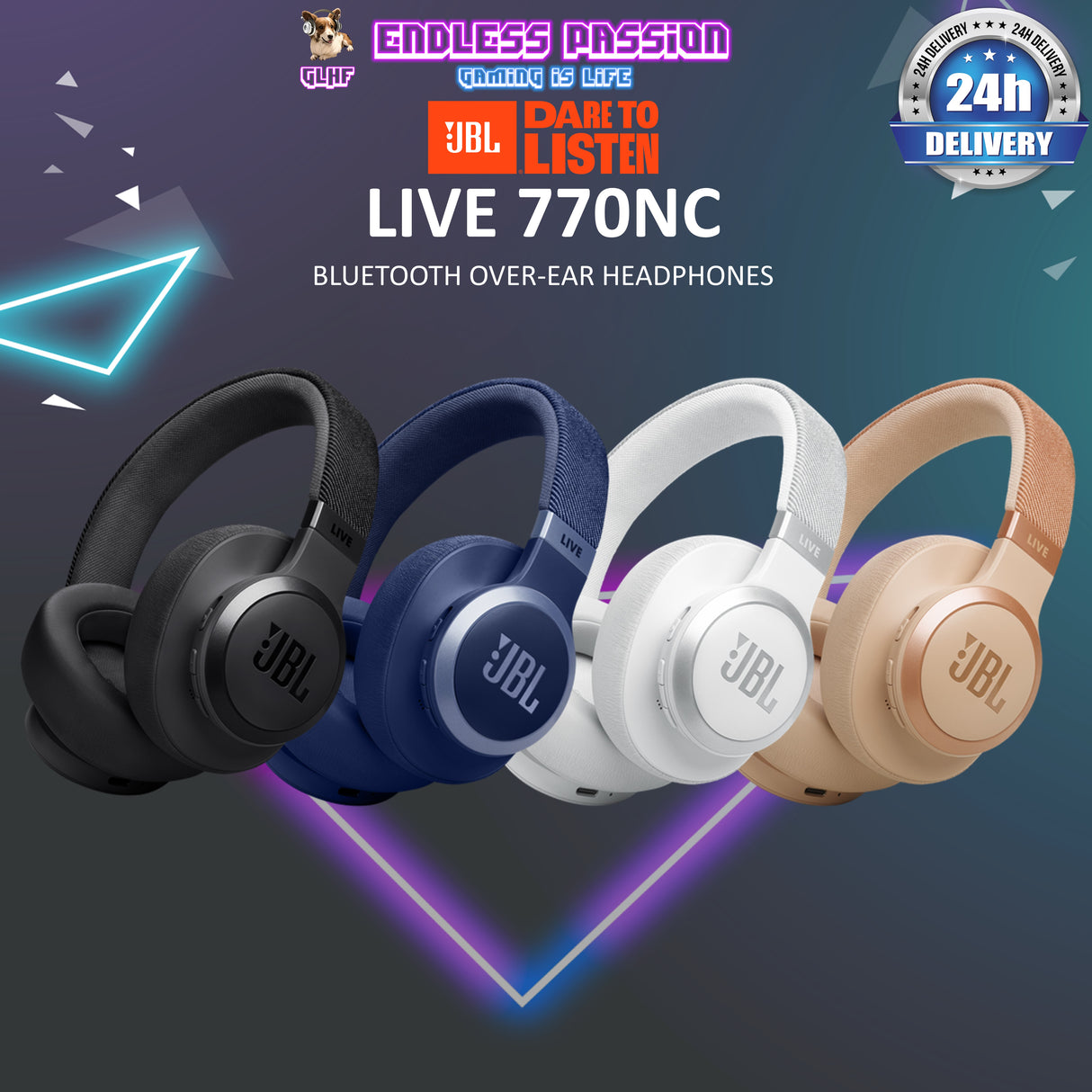 JBL Live 770NC Wireless Over-Ear Headphones