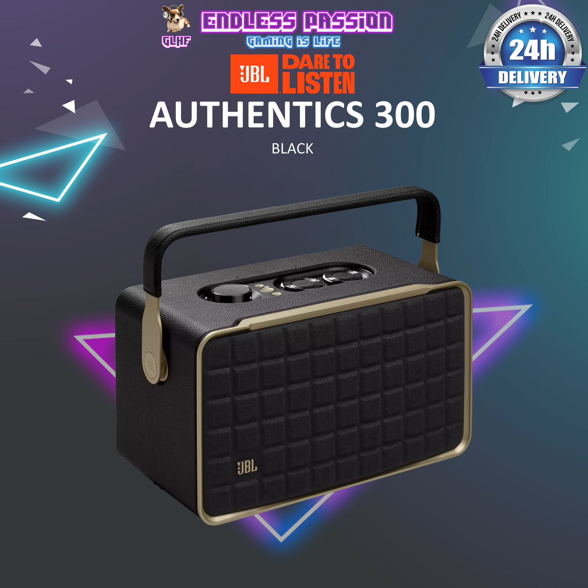 JBL Authentics 300 Retro Style Smart Home Speaker