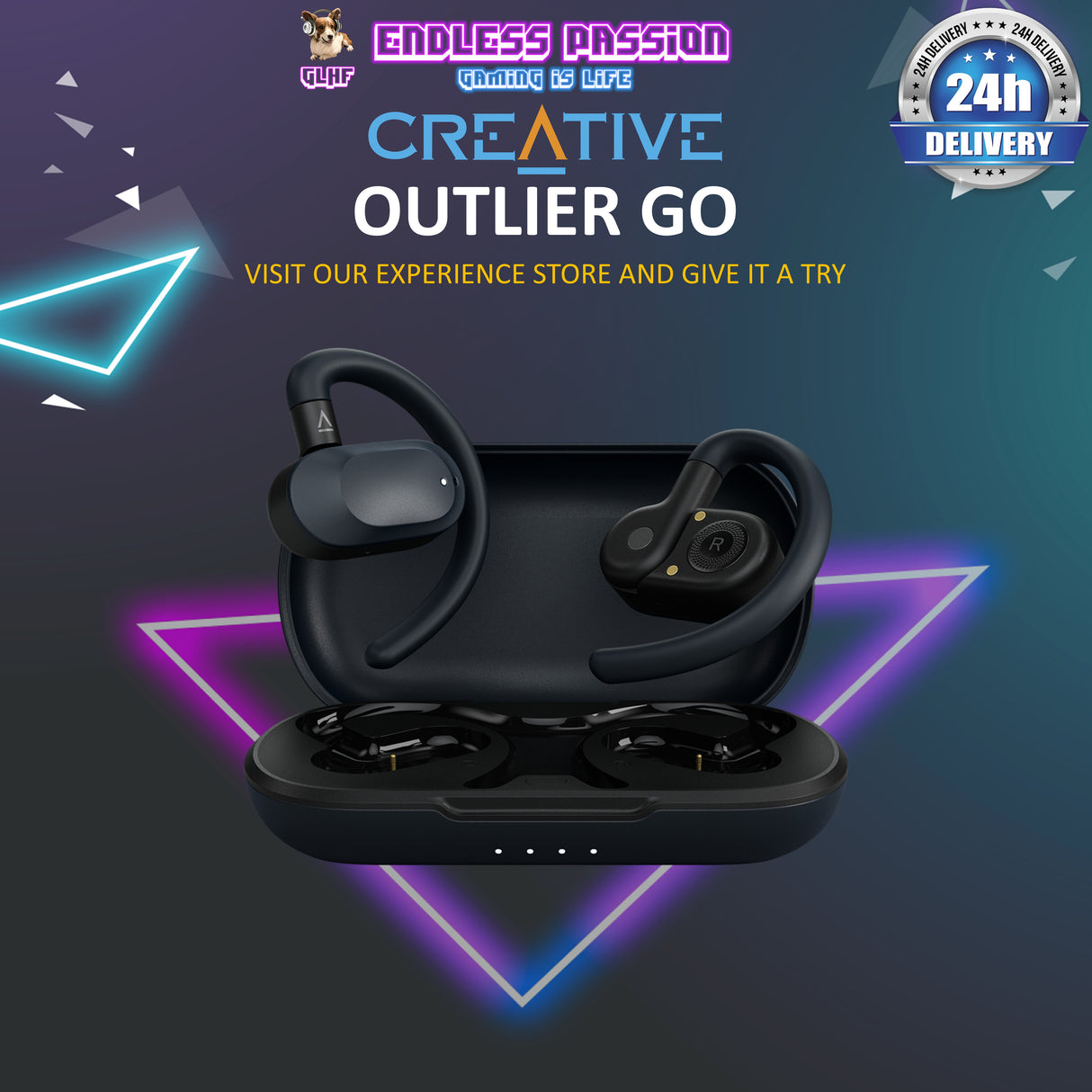 Creative Outlier Go Open-Ear Headphones with Adjustable Fit