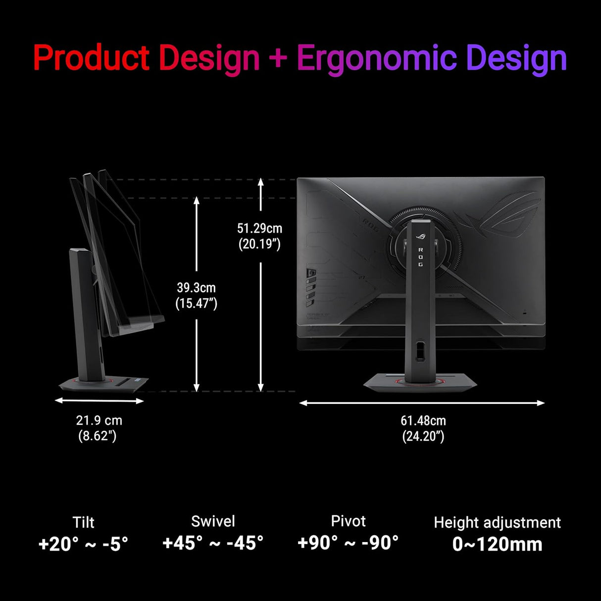 ASUS Gaming Monitor XG27ACMS - QHD - Fast IPS - 2560x1440 - 27" - 0.3ms - 320HZ(OC) - HDR