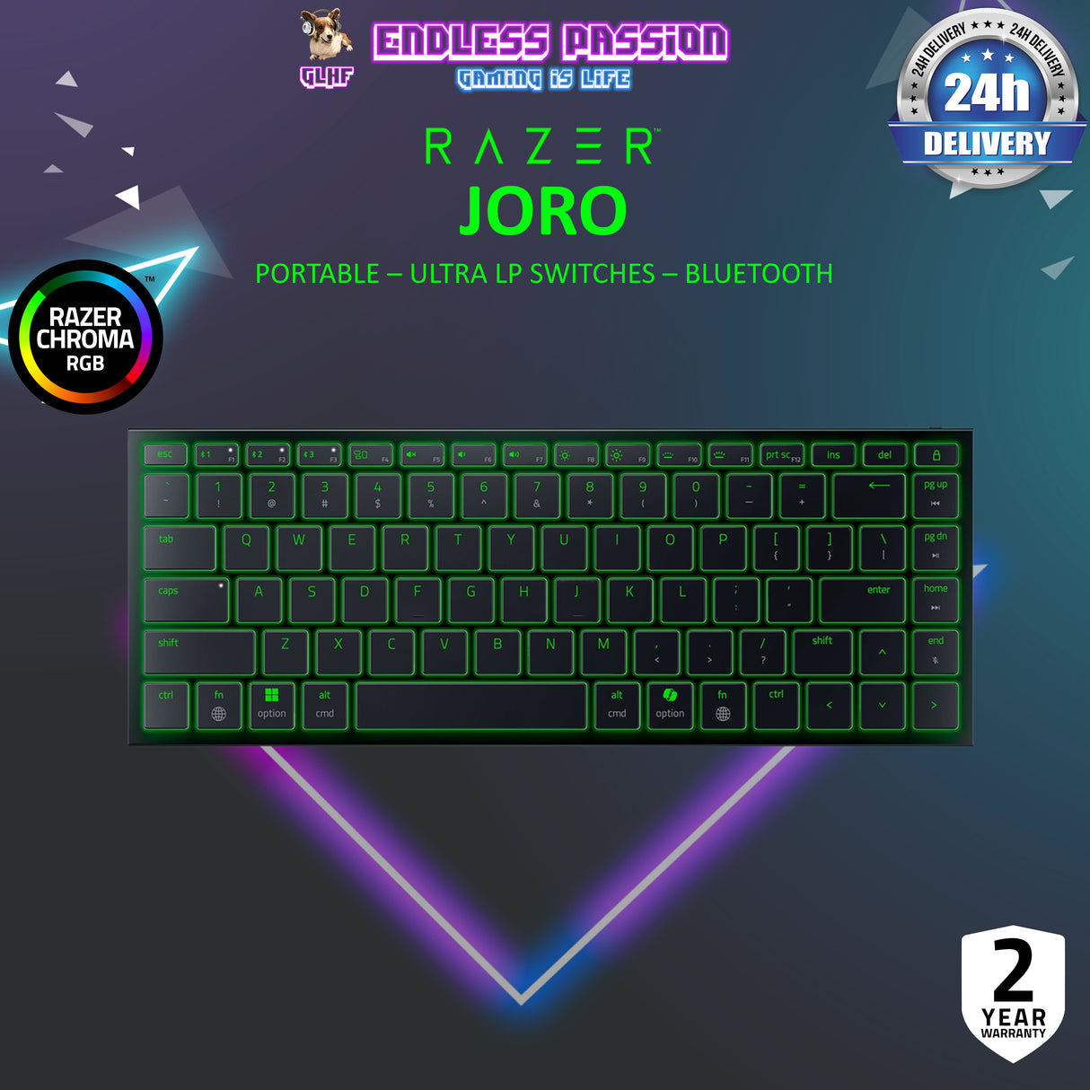 Razer Joro Portable Wireless Keyboard - US Layout