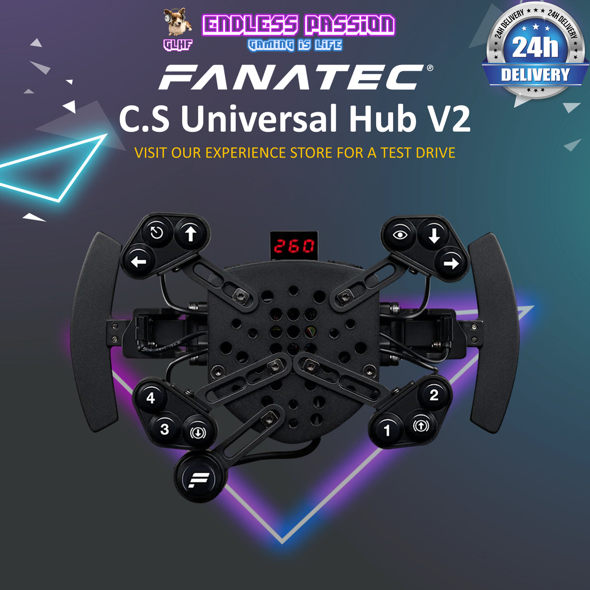 Fanatec ClubSport Steering Wheel Universal Hub V2 - CS_UH_V2