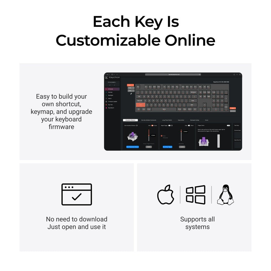 Keychron K10 HE Wireless Magnetic Switch Custom Keyboard