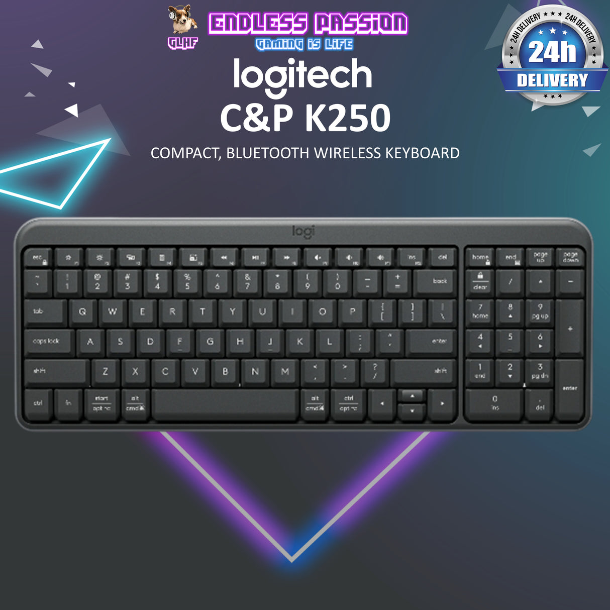 Logitech K250 Compact Bluetooth Wireless Keyboard