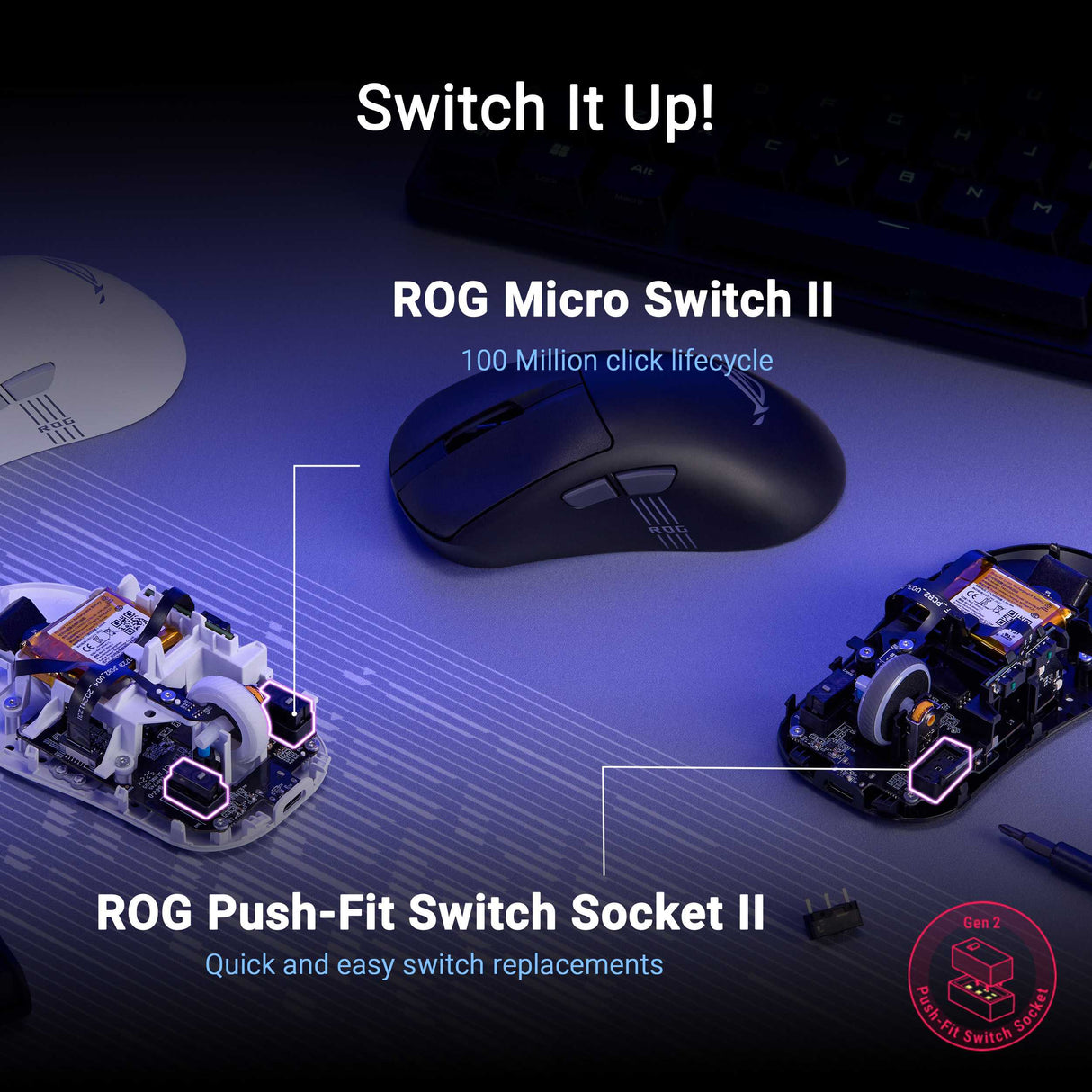 ASUS ROG Keris II Origin Wireless Gaming Mouse
