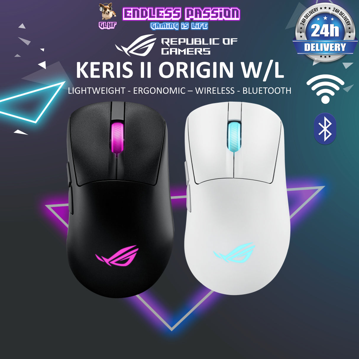 ASUS ROG Keris II Origin Wireless Gaming Mouse