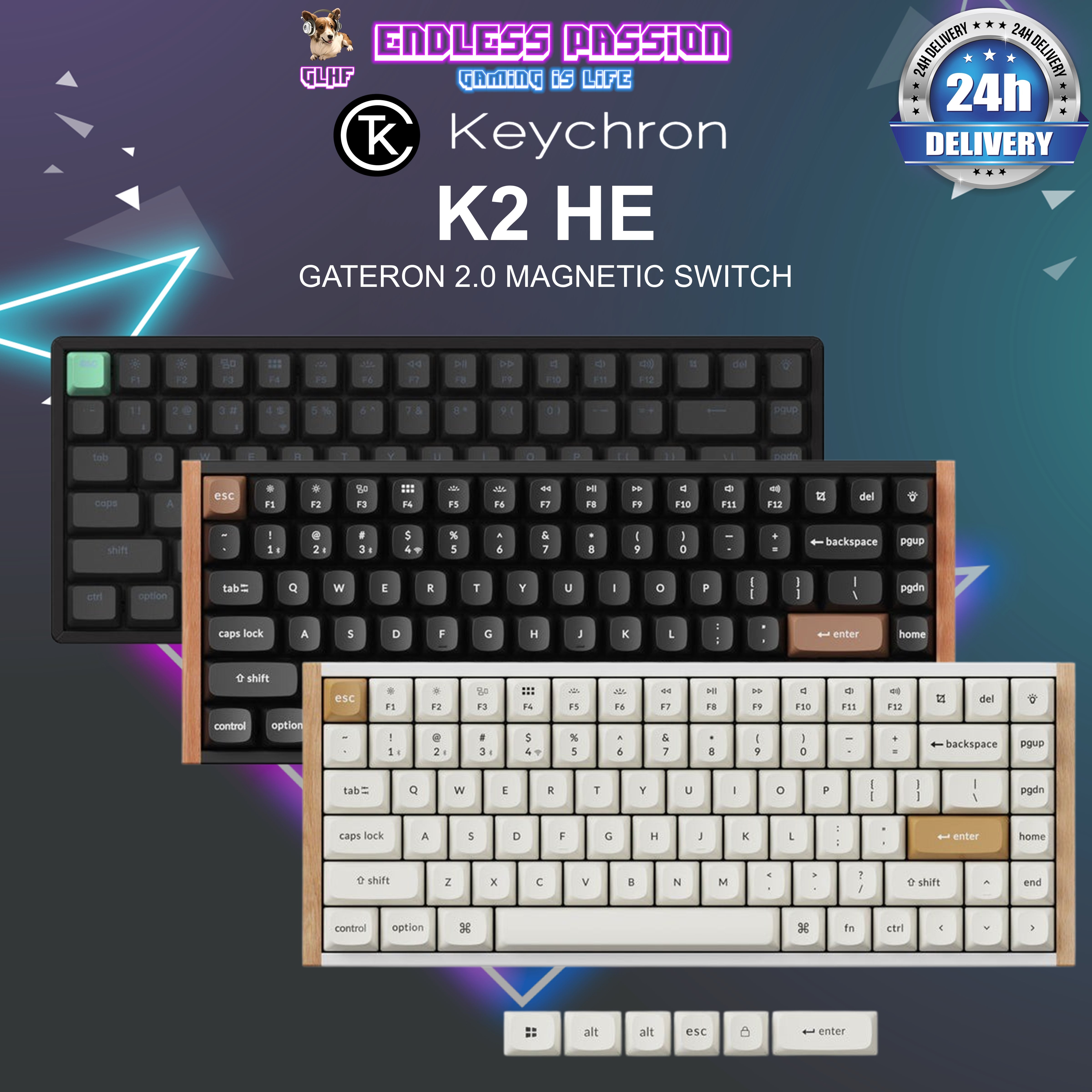 キーボード Keychron K6 HE Wireless Magnetic Switch Keychron K6 HE Wireless Magnetic Switch Keyboard (US ANSI Layout
