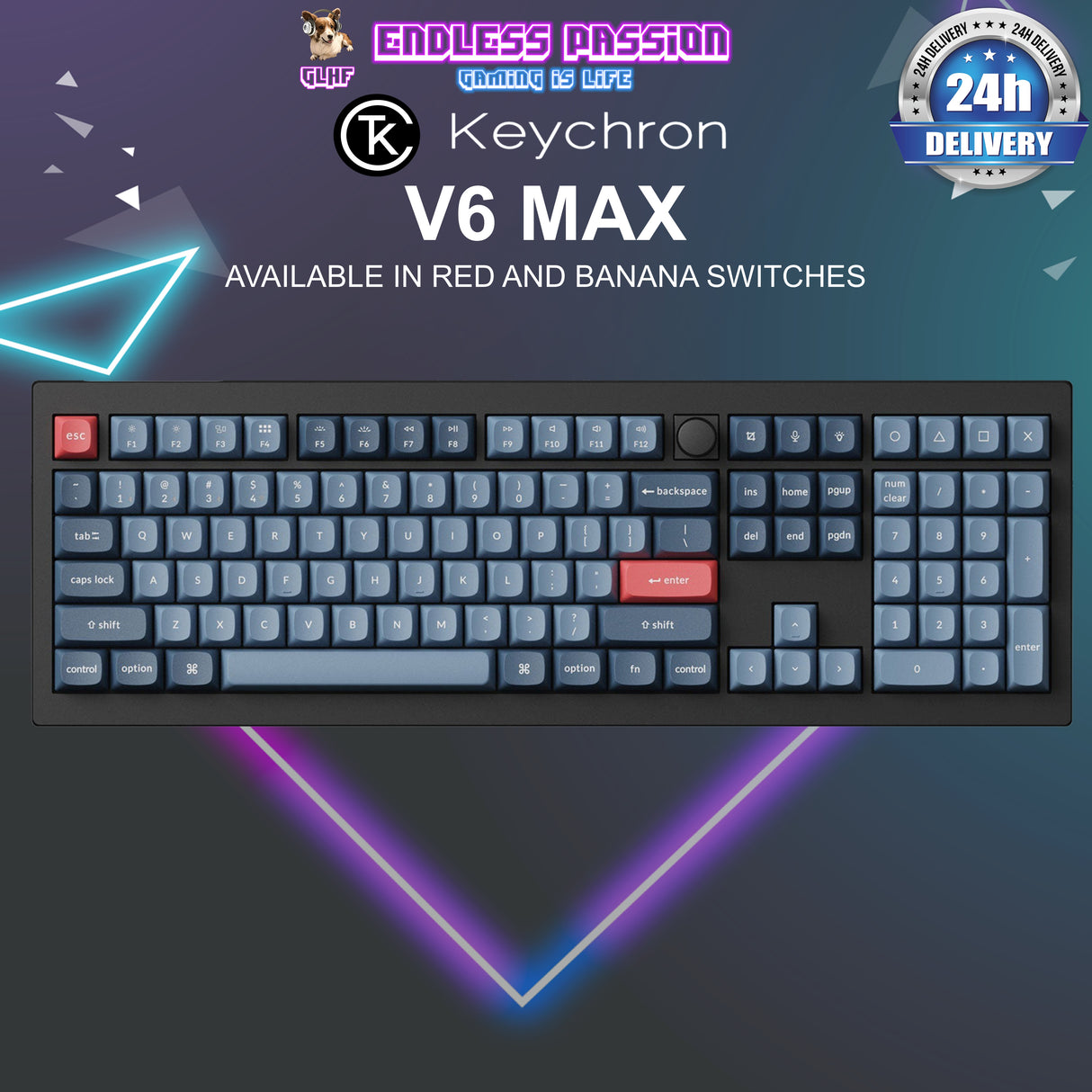 Keychron V6 Max QMK/VIA Wireless Custom Mechanical Keyboard