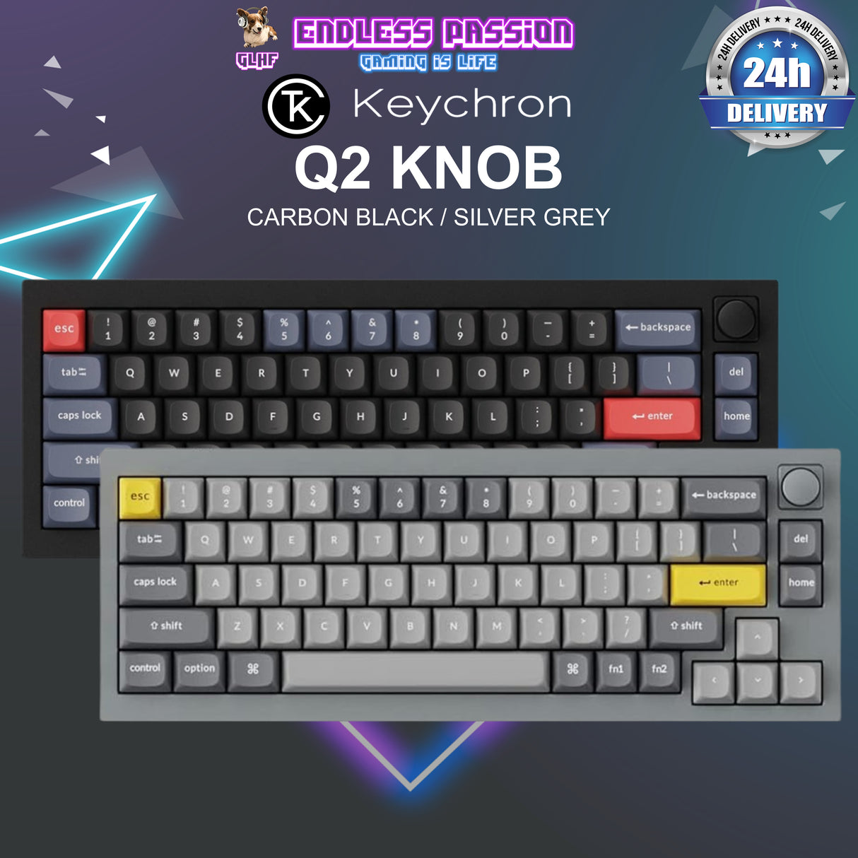 Keychron Q2 Knob QMK 65% Mechanical Keyboard