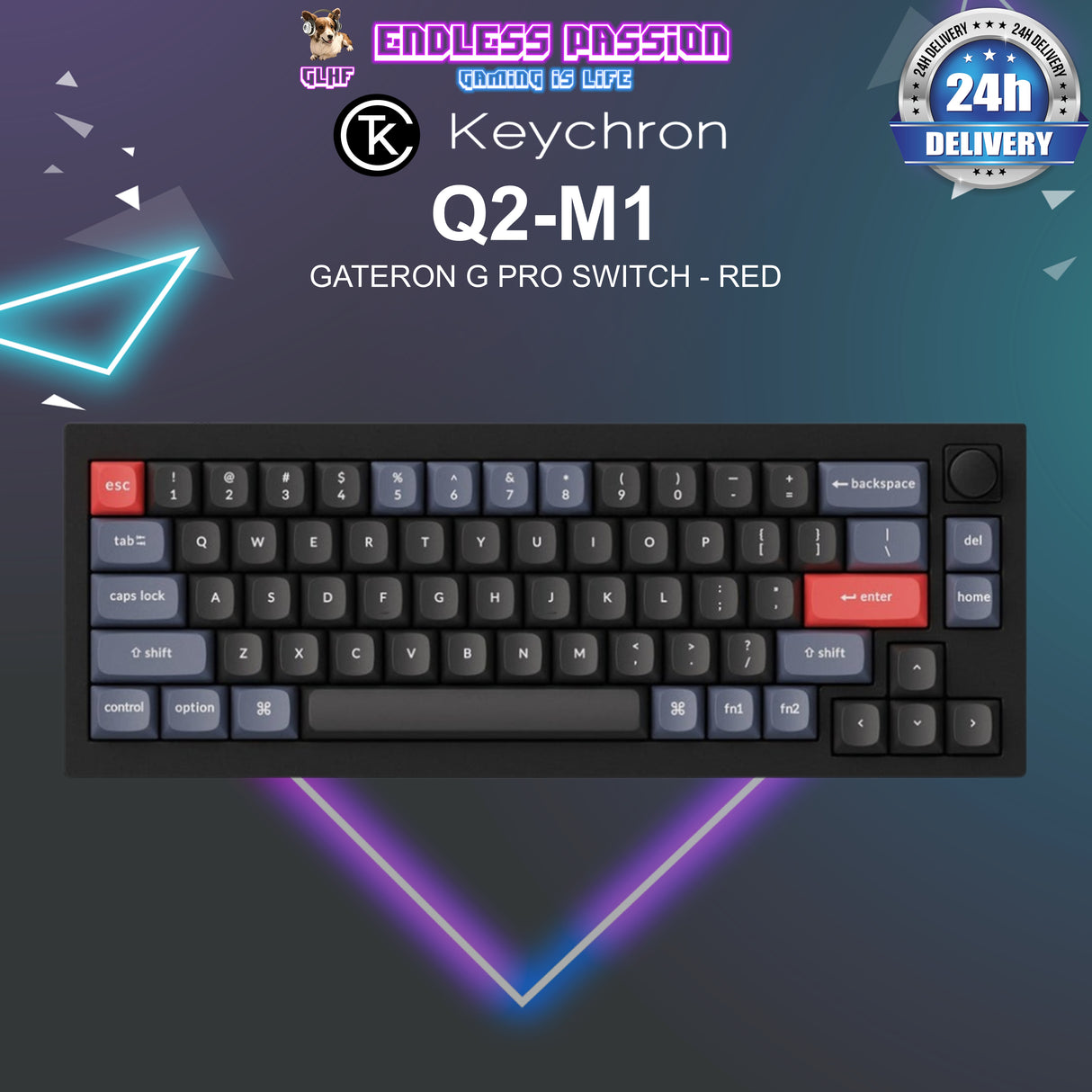 Keychron Q2 Knob QMK 65% Mechanical Keyboard