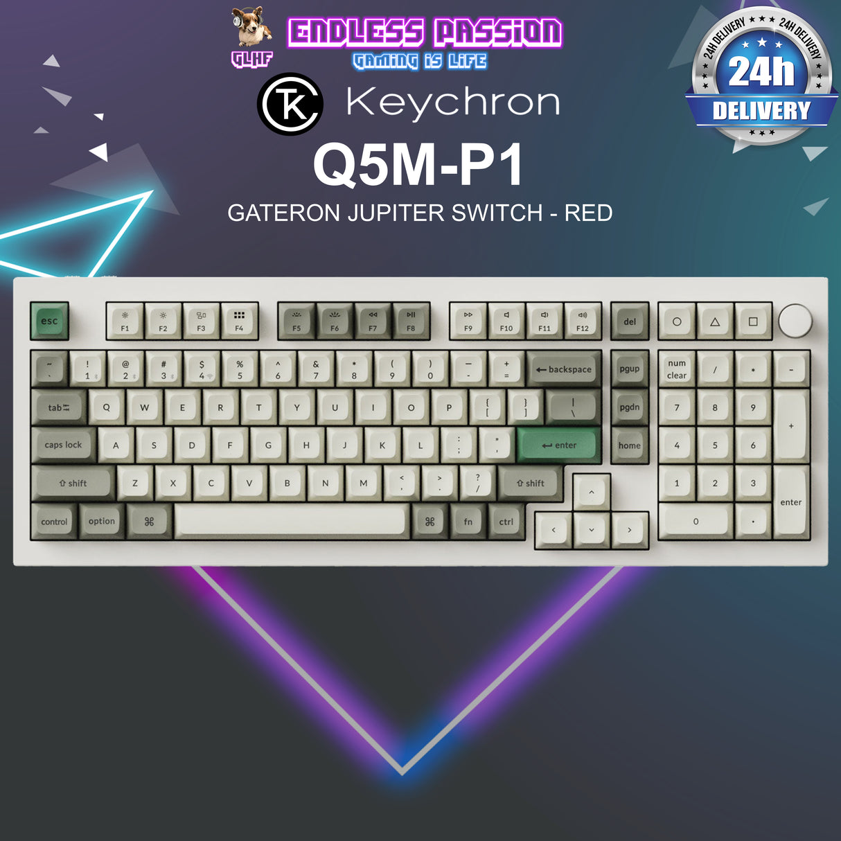 Keychron Q5 Max QMK/VIA Wireless Custom Mechanical Keyboard