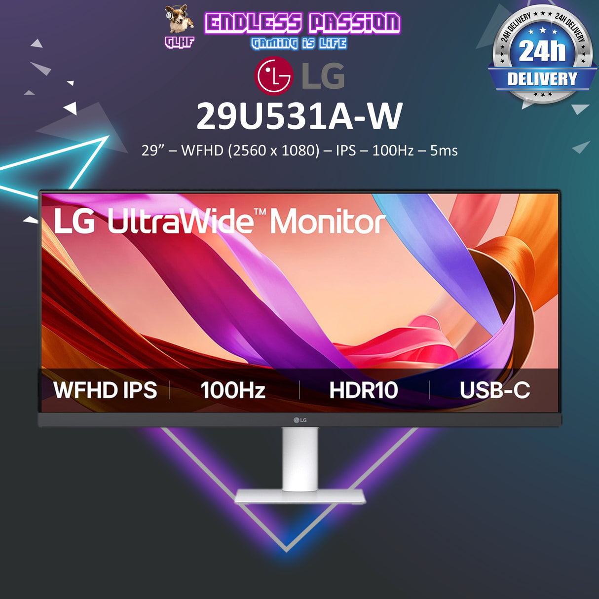 LG Monitor 29U531A-W 29-inch UltraWide™ 21:9 WFHD (2560x1080) IPS Display