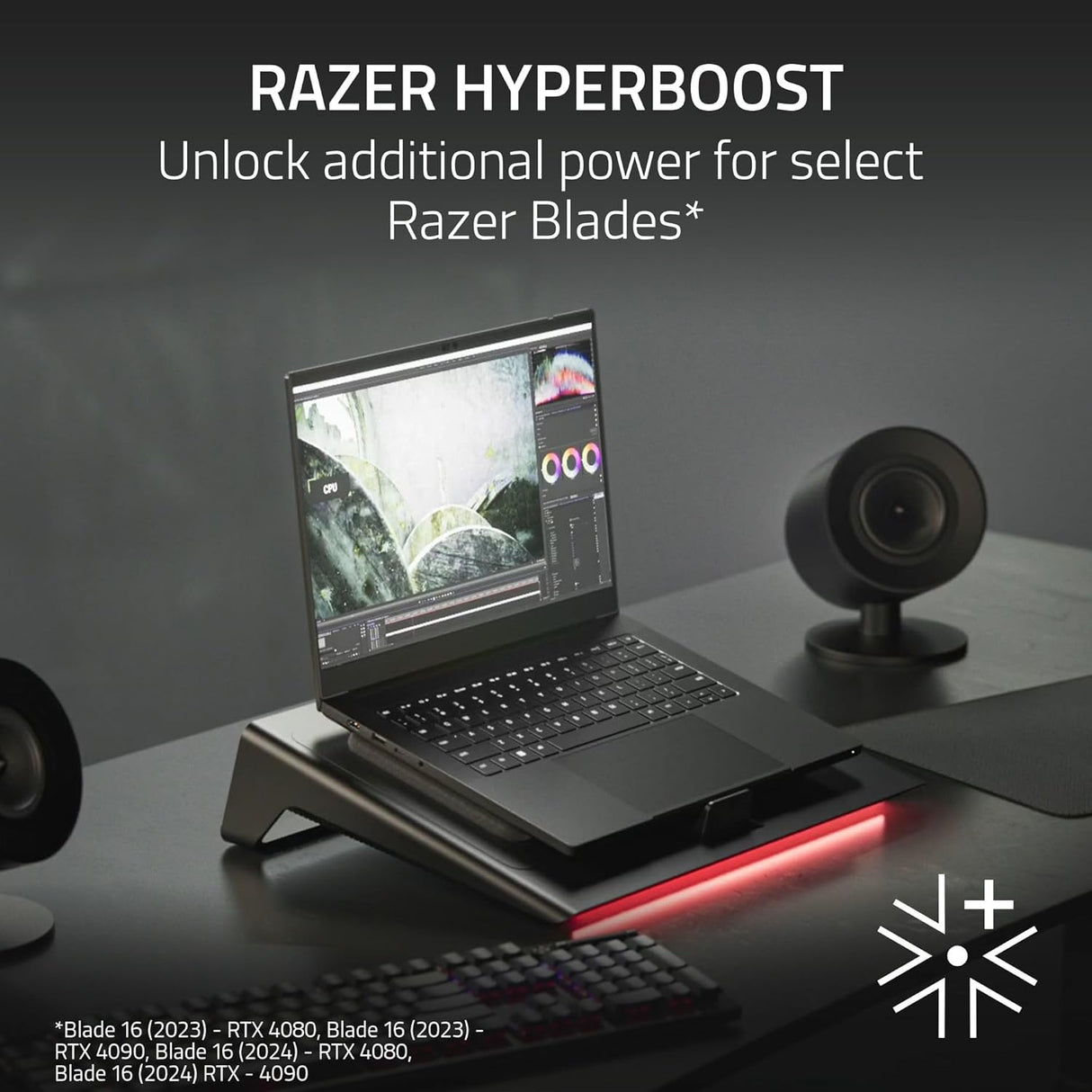 Razer Ergonomic Laptop Cooling Pad - Premium Cooling Solution for Gaming & Professional use