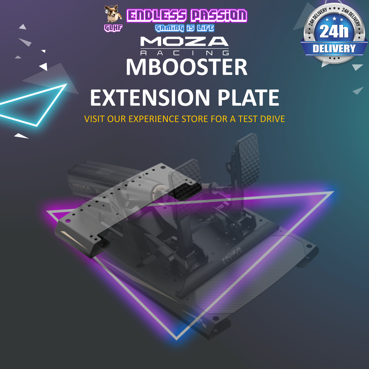 Moza mBooster Pedal Set / mBooster Pedal / mBooster Extension Plate - RS082/RS076/RS078