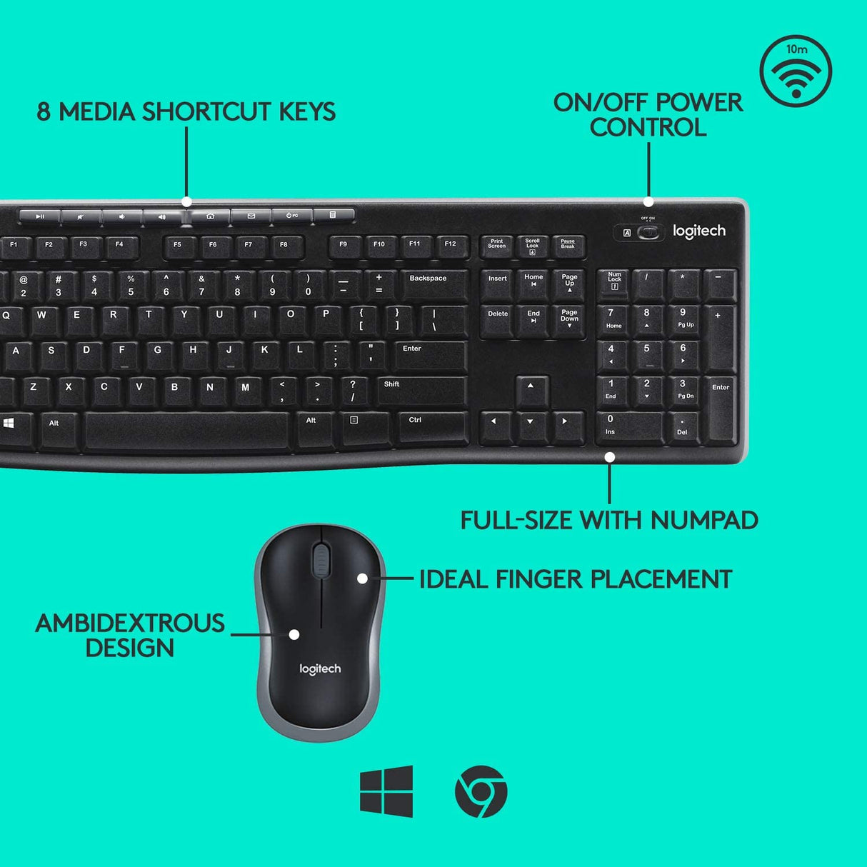 Logitech MK270R Wireless Keyboard And Mouse Combo