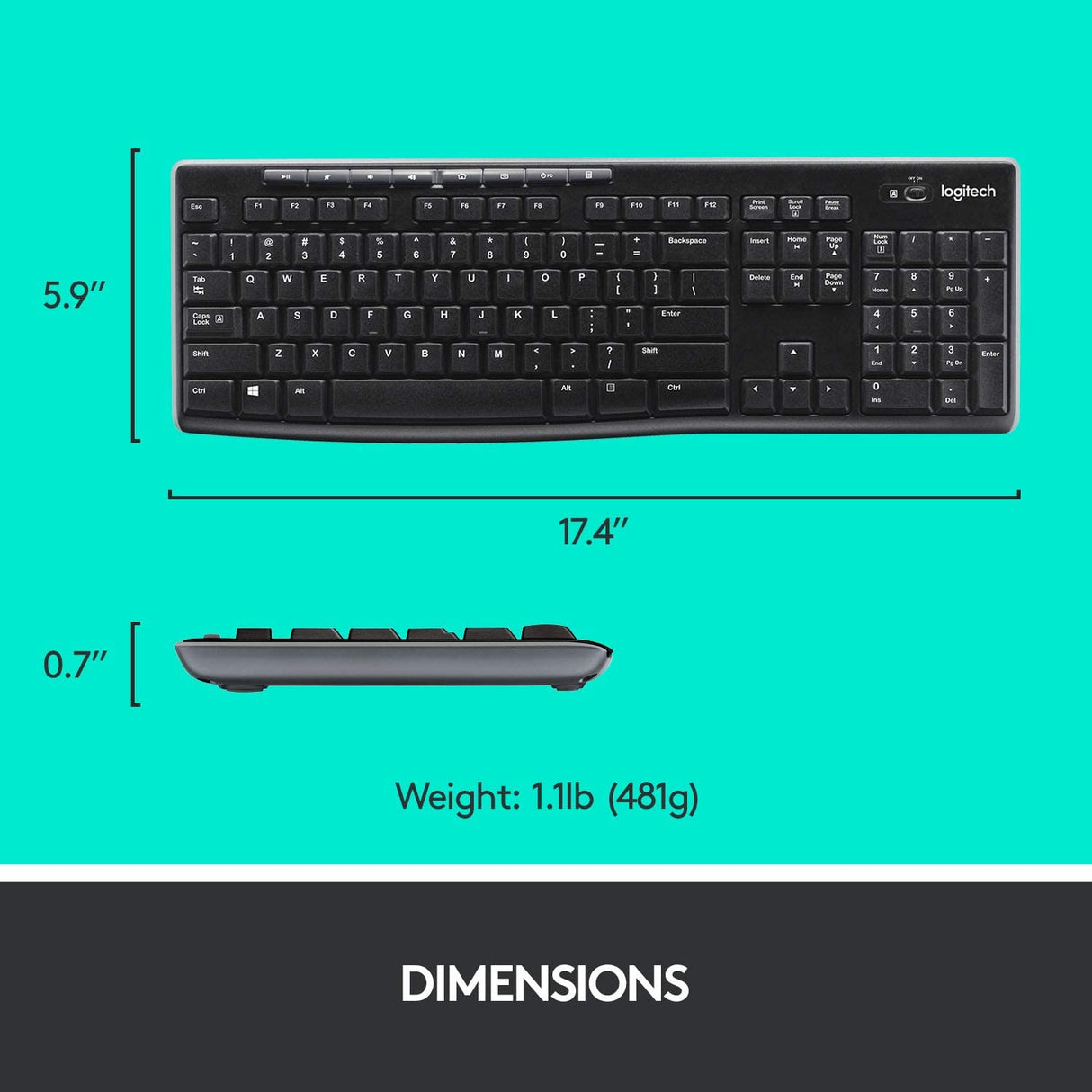 Logitech MK270R Wireless Keyboard And Mouse Combo