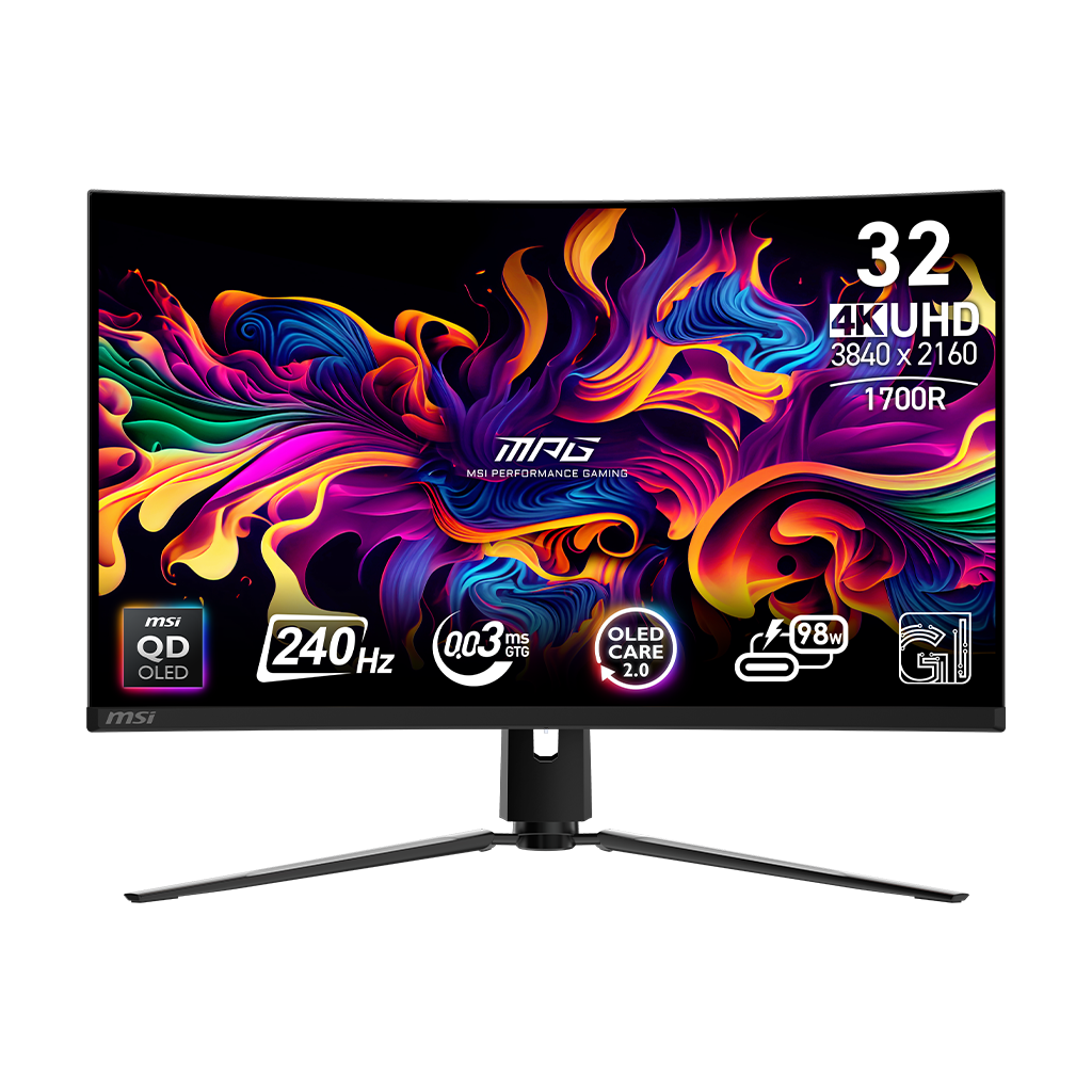 MSI MPG 321CURX QD-OLED 32" UHD 240Hz Curved Gaming Monitor