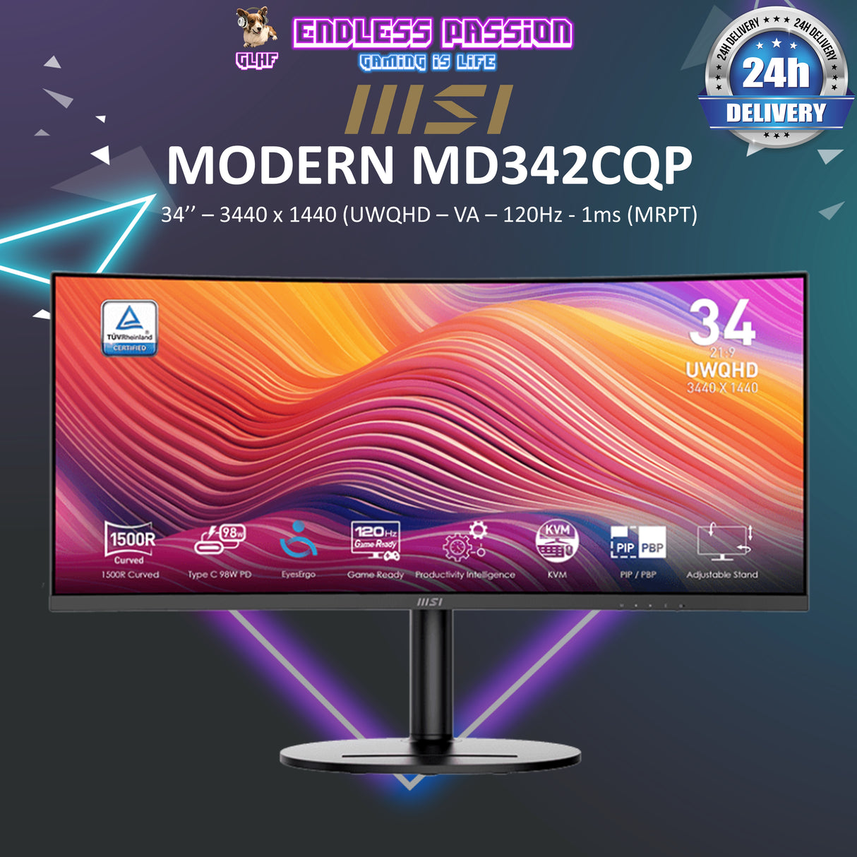 MSI Modern MD342CQP Business & Productivity Monitor