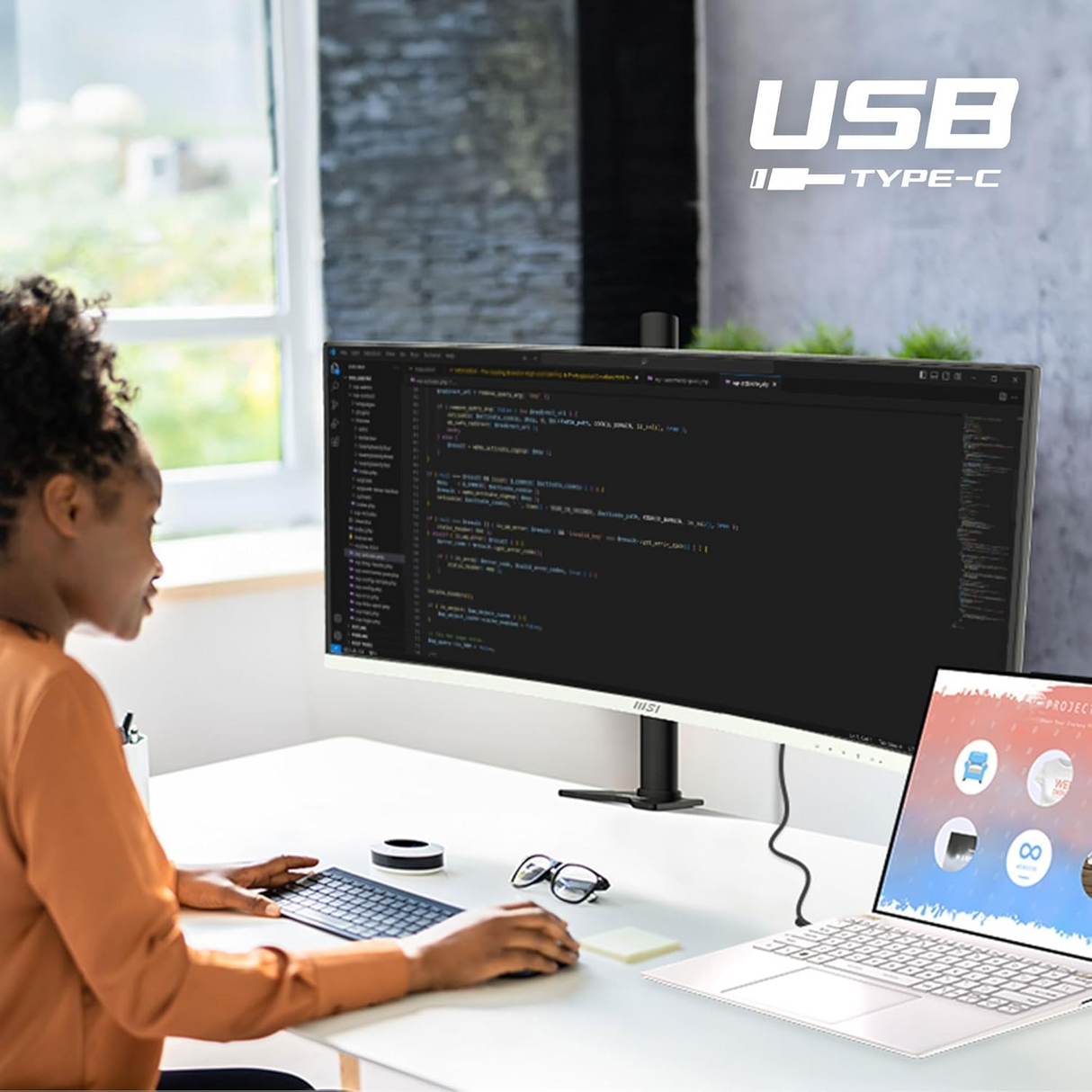 MSI Modern MD342CQPW Business & Productivity Monitor