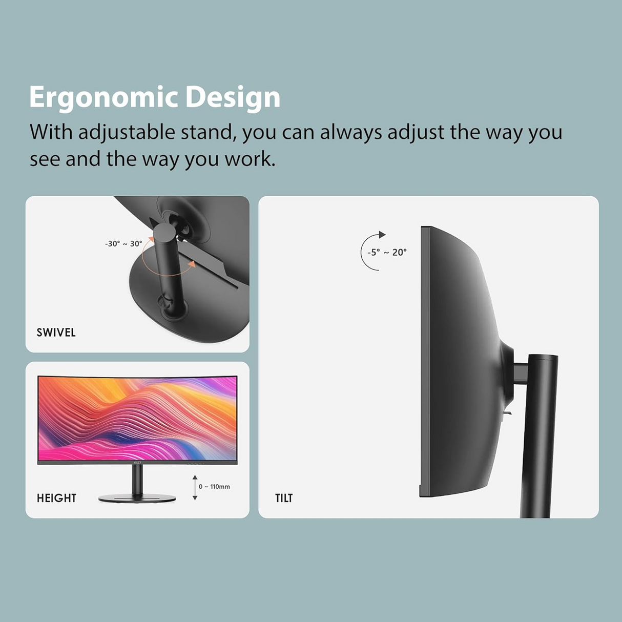 MSI Modern MD342CQP Business & Productivity Monitor