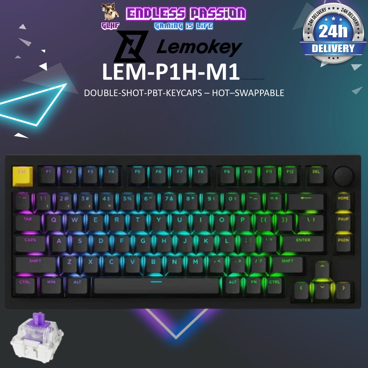 Lemokey P1 HE Wireless Magnetic Switch Custom Gaming Keyboard