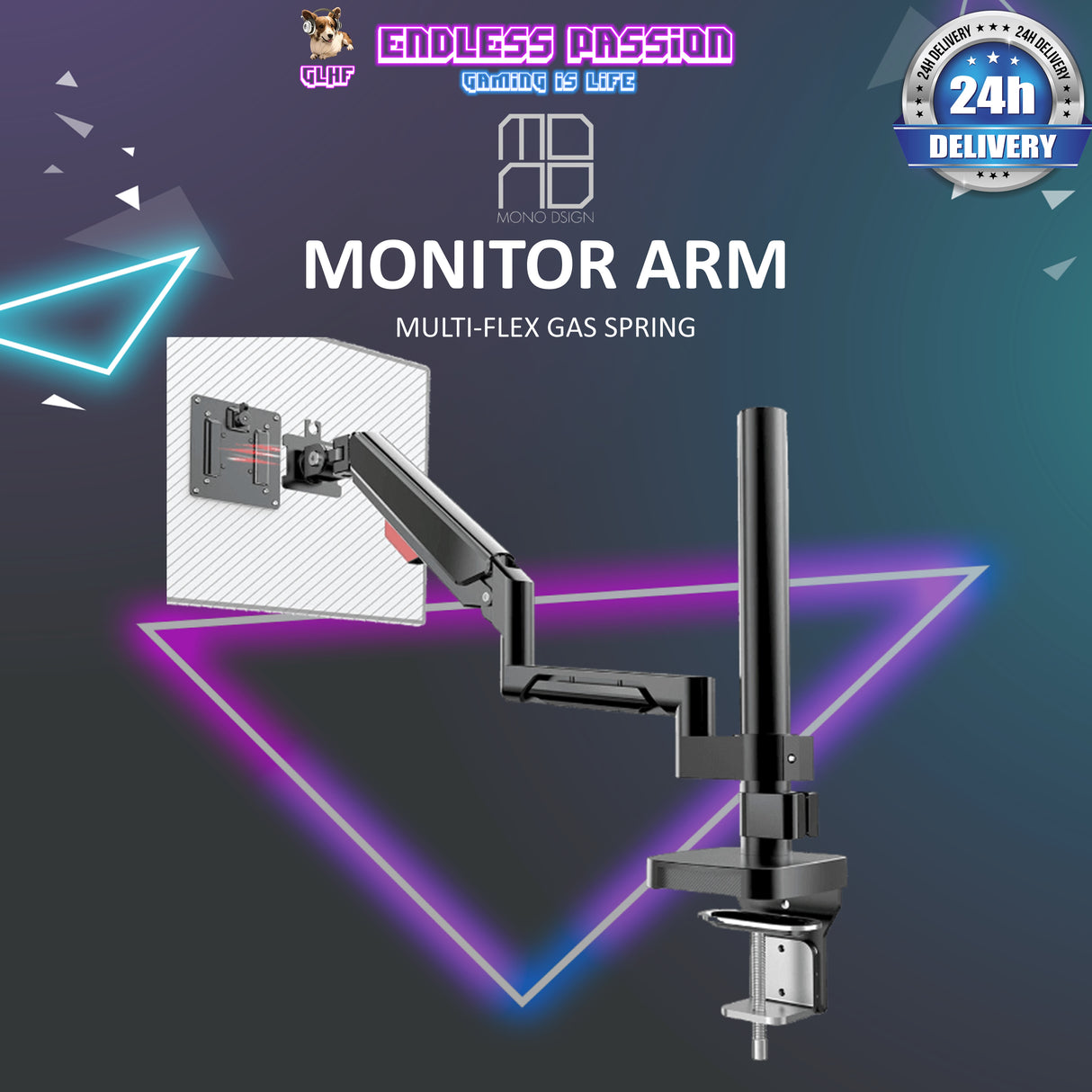 Mono Dsign Multi-Flex Gas Spring Monitor Arm