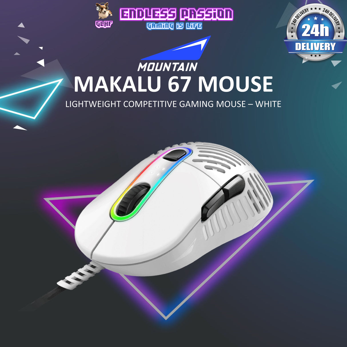 Mountain Makalu 67 Mouse - White