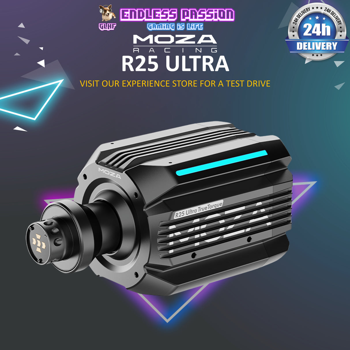 Moza R25 Ultra True Torque Direct Drive Wheel Base - RS091