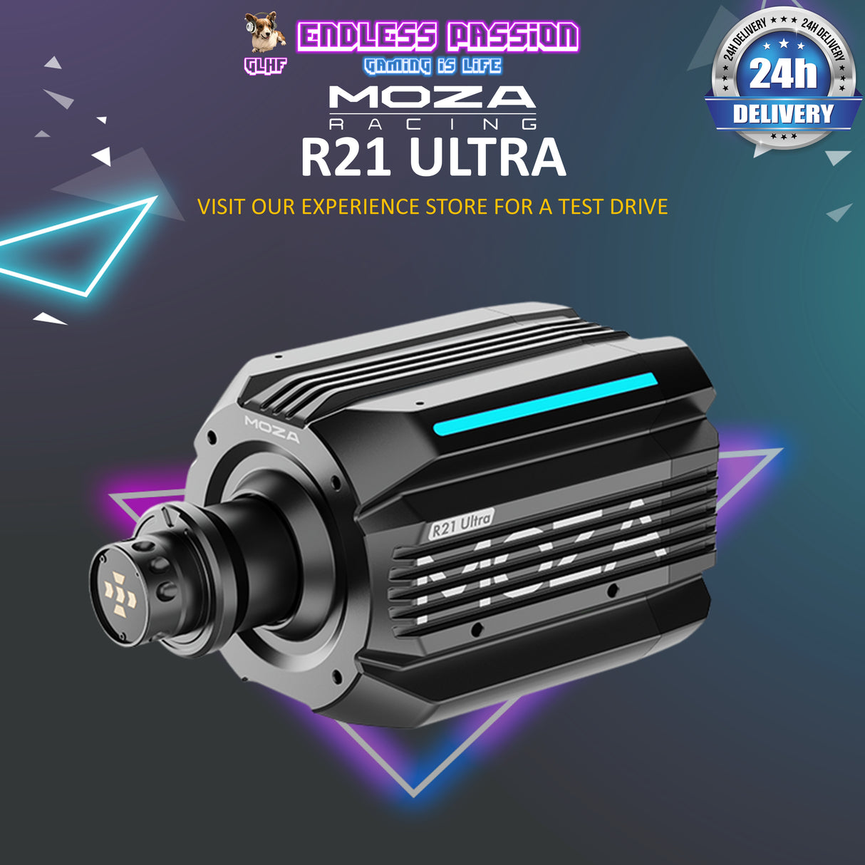 Moza R21 Ultra True Torque Direct Drive Wheel Base - RS091