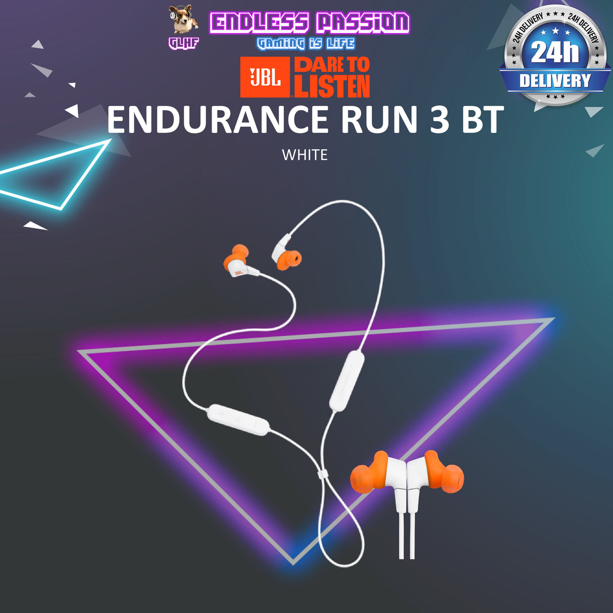 JBL Endurance Run 3 BT Sweatproof Wireless In-Ear Sports Headphone