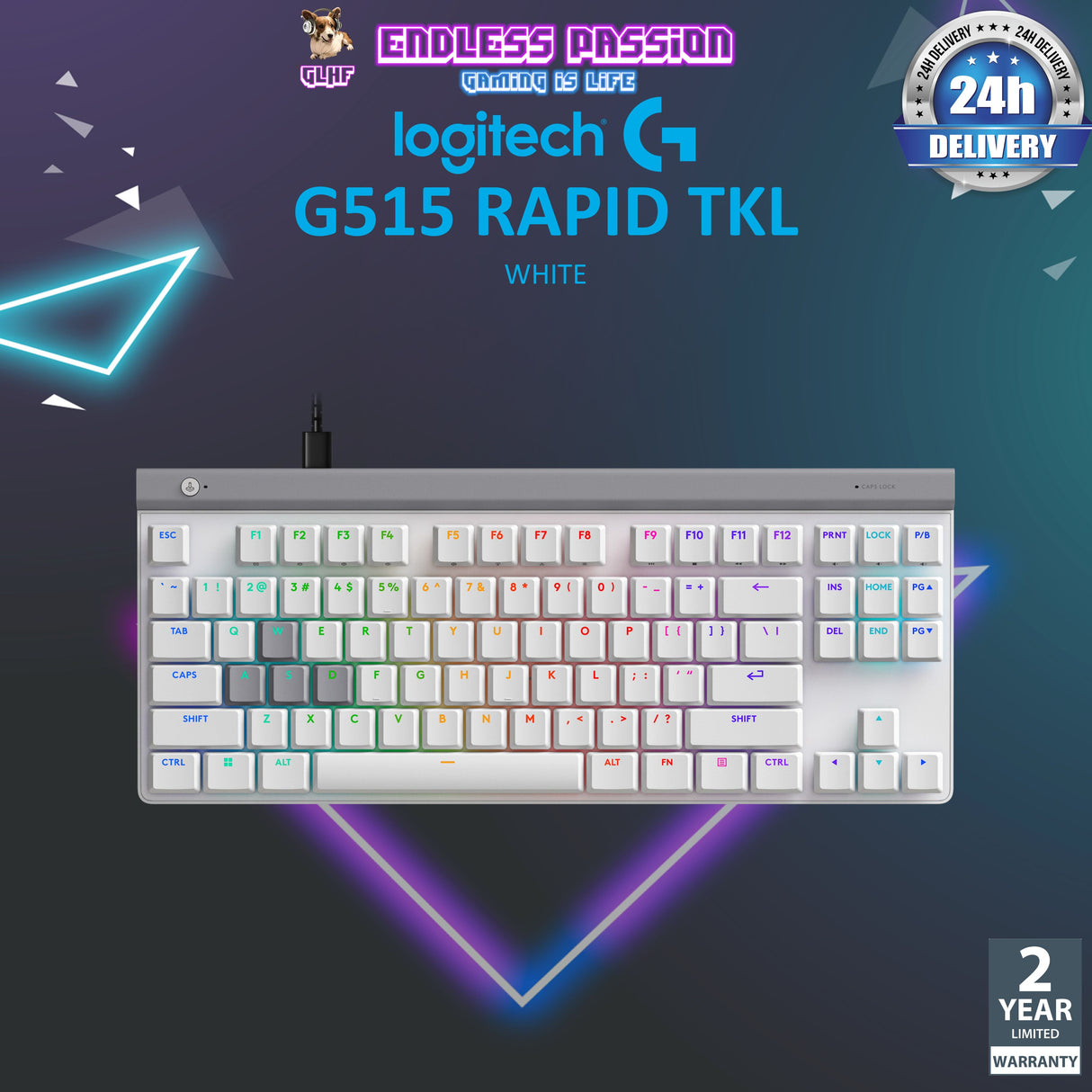 Logitech G G515 Rapid TKL Low Profile Wired Gaming Keyboard