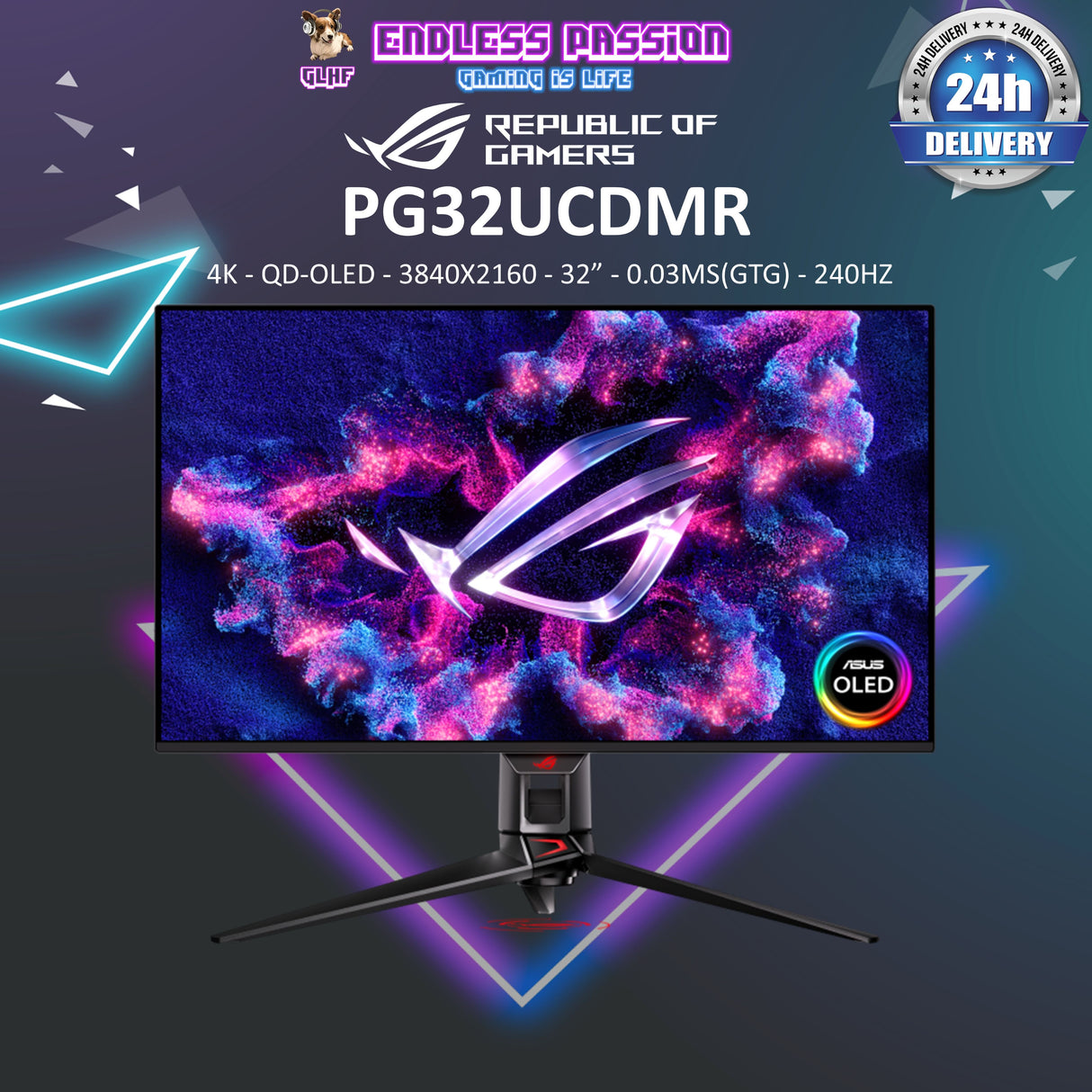 ASUS ROG Swift OLED PG32UCDMR Gaming Monitor