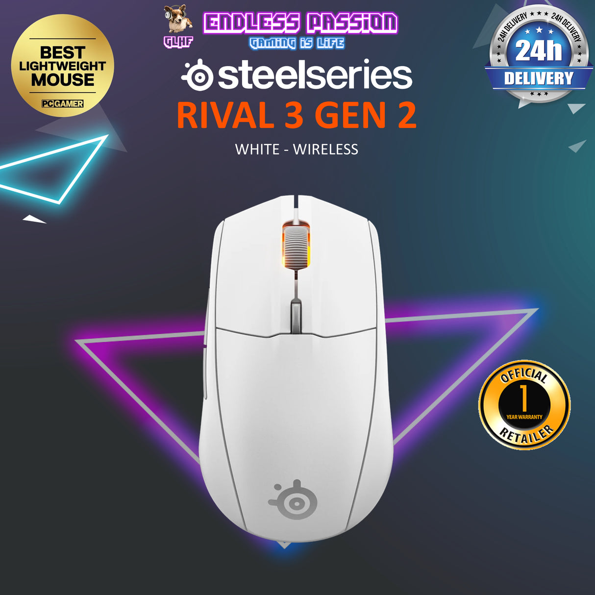 SteelSeries Rival 3 Wireless Gen 2 Gaming Mouse